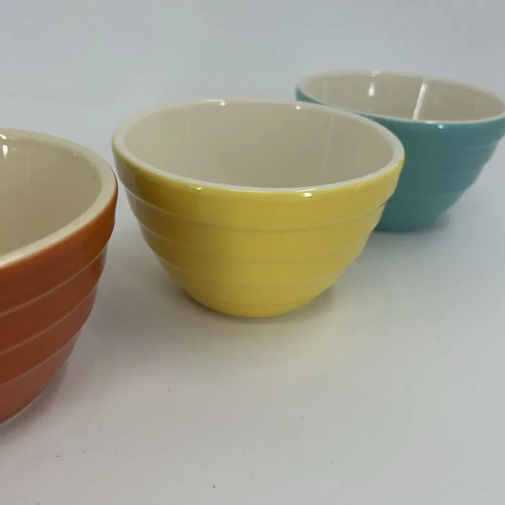 Vintage Crate & Barrel Parker Ribbed Beehive Bowl Set of 6 Retired Fast Shipping